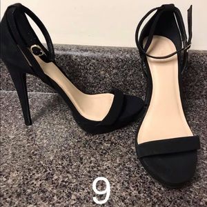 Black open-toed heels